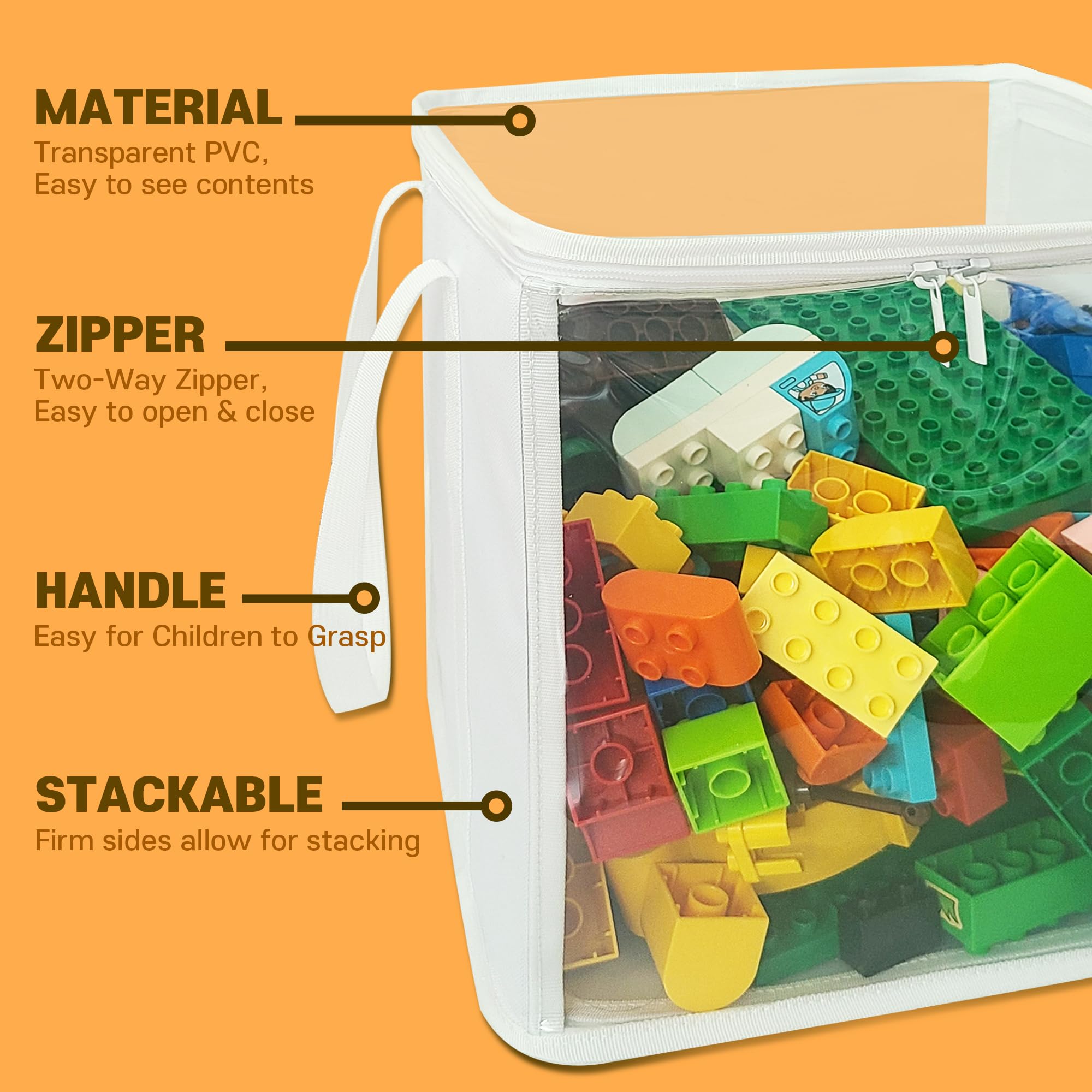 Holay storage bins reinforced bottom maintains shape when holding heavy items