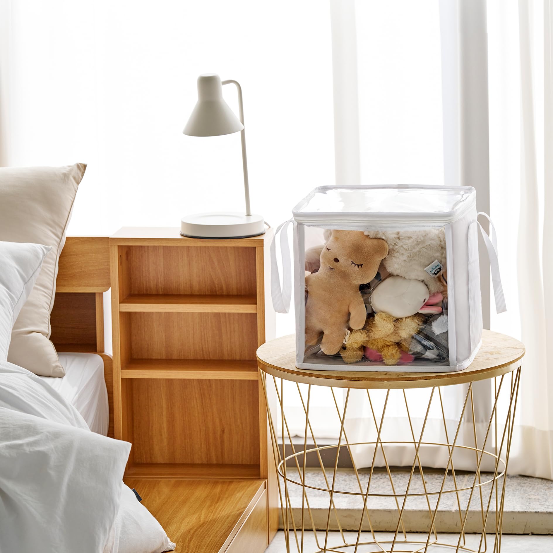 Holay storage bins see-through design helps kids locate toys quickly