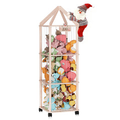 HOLDSIGN stuffed-animal-storage-castle-top neatly displays 50+ plush toys.
