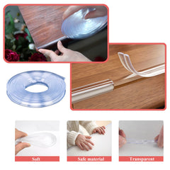 HOLIBIC edge protector soft silicone visible on a table corner showing unobtrusive design.