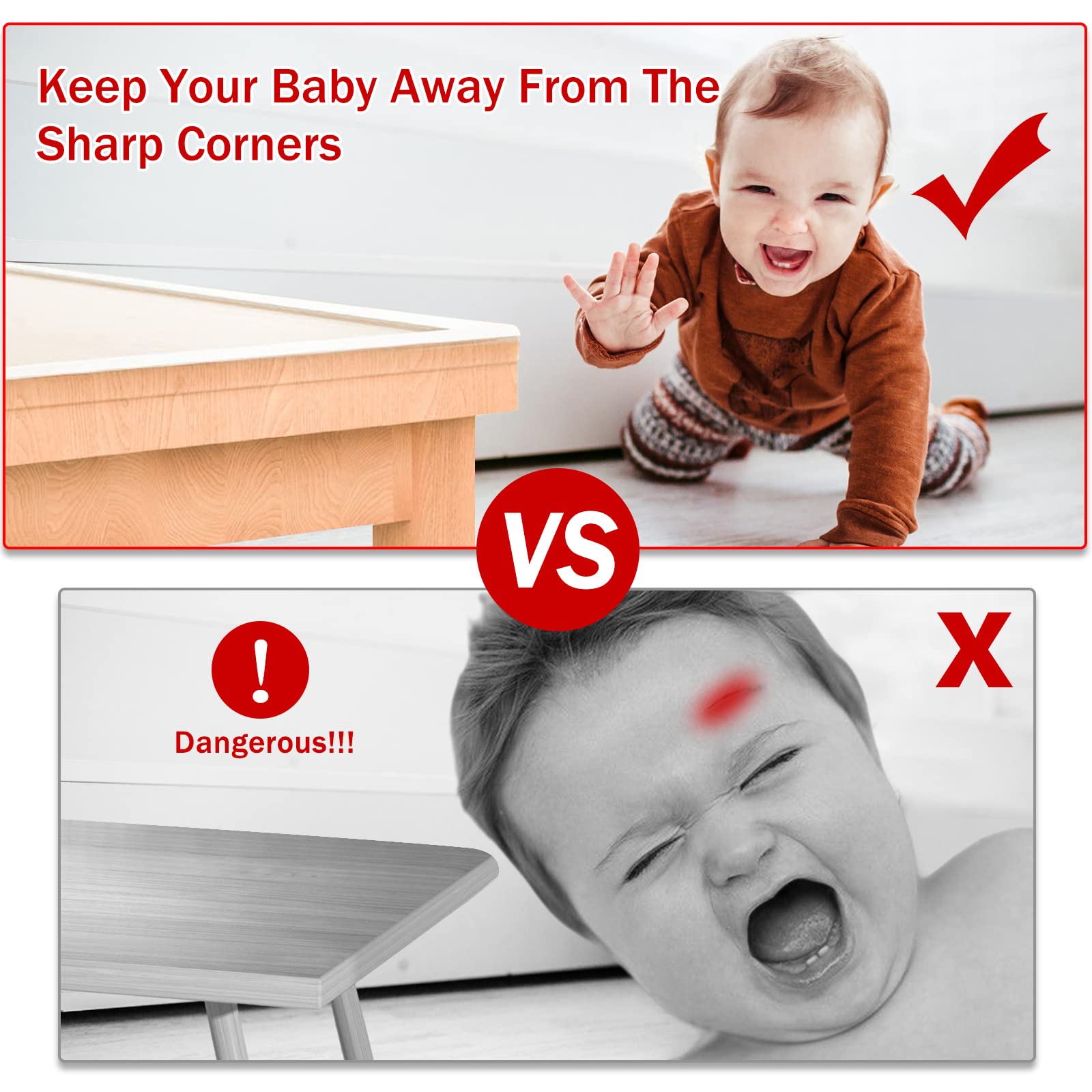 HOLIBIC soft silicone edge guard on a glass surface providing gentle cushioning.
