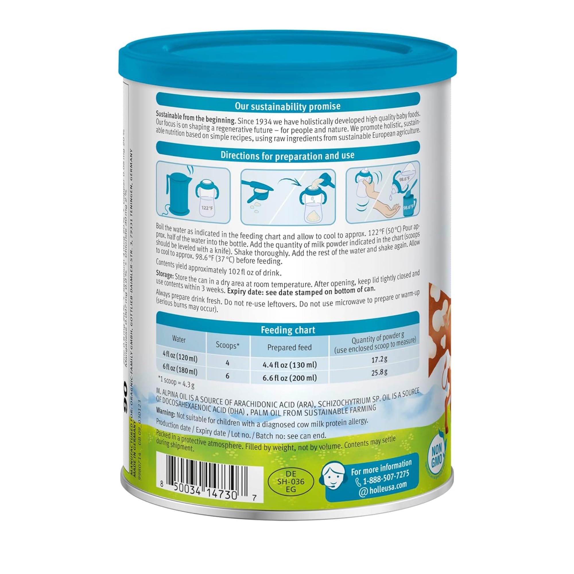 Holle Organic Toddler Milk Drink partly demineralized whey powder illustrates gentle digestion