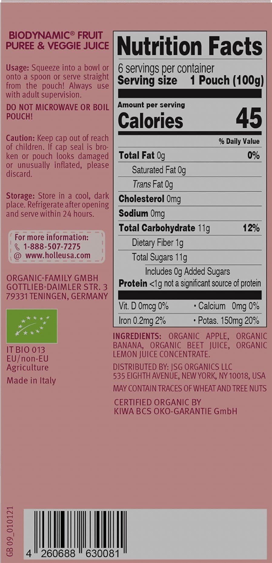 Holle six months plus label indicates suitability for early weaning choices