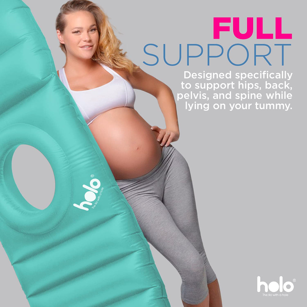 HOLO inflation-valves image highlights safe, adjustable support while lying down.