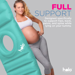HOLO inflation-valves image highlights safe, adjustable support while lying down.