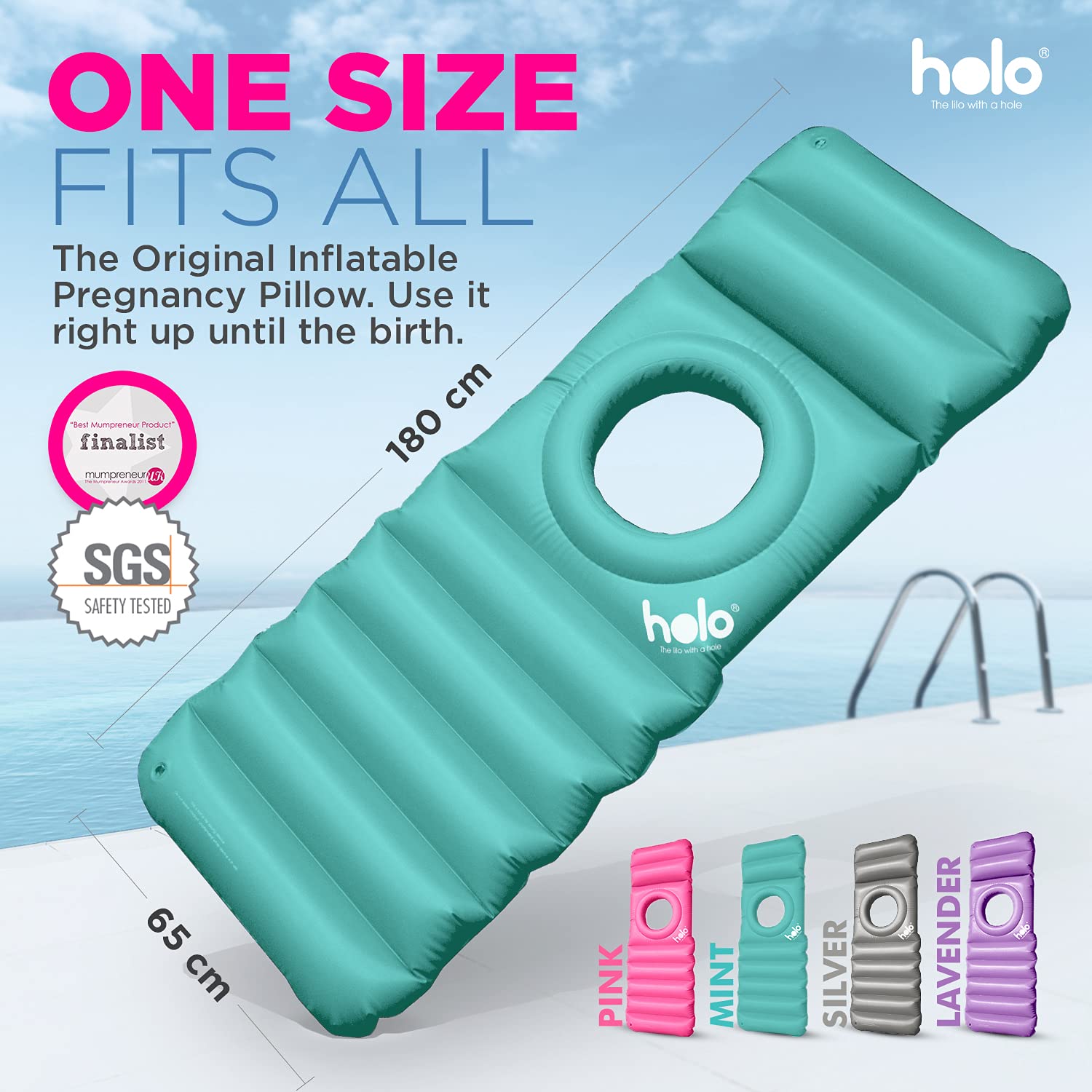 HOLO yoga-use depicts stretch-friendly support and hip relief during practice.