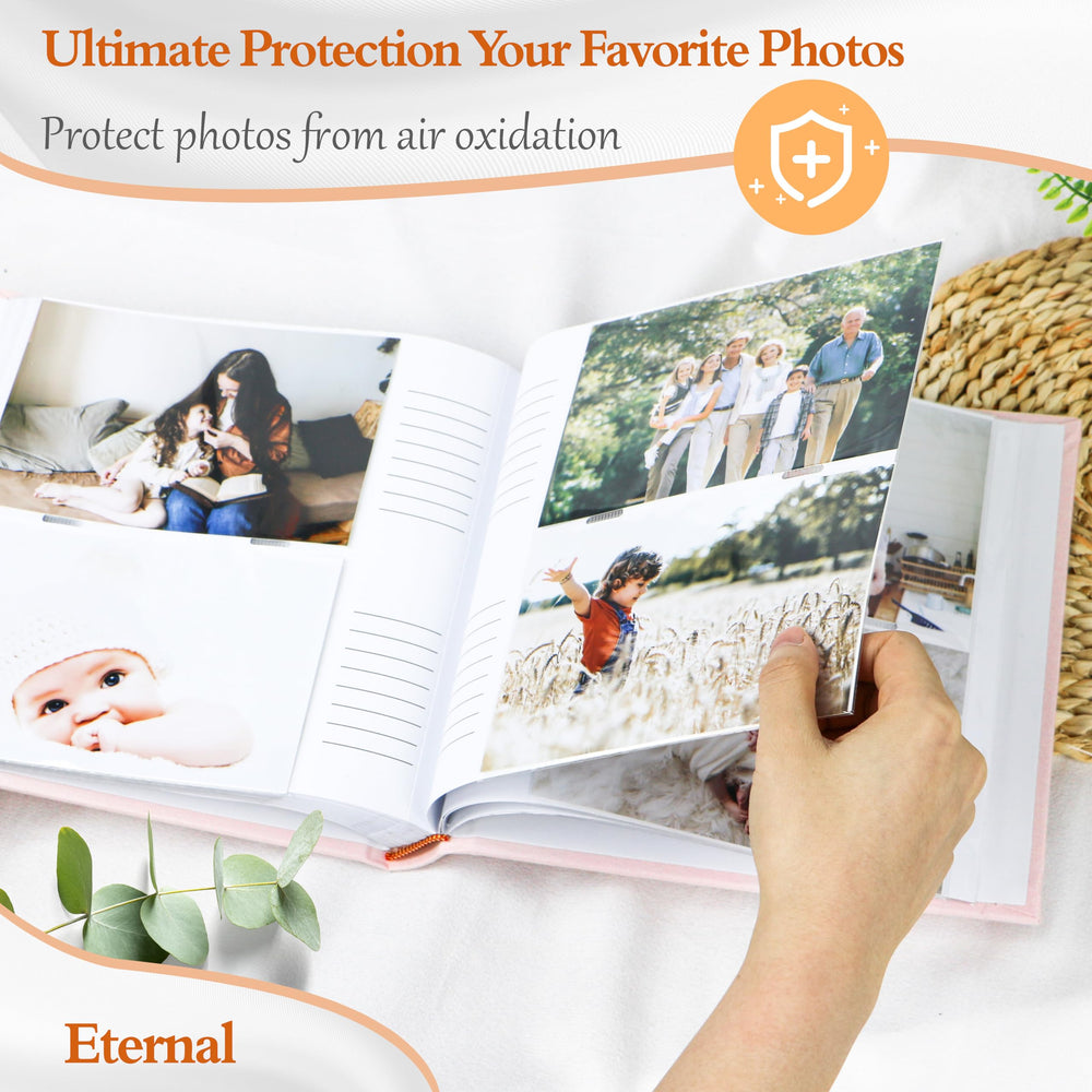 Holoary Baby Photo Album 100-photo capacity keeps baby milestones in one lovely place.