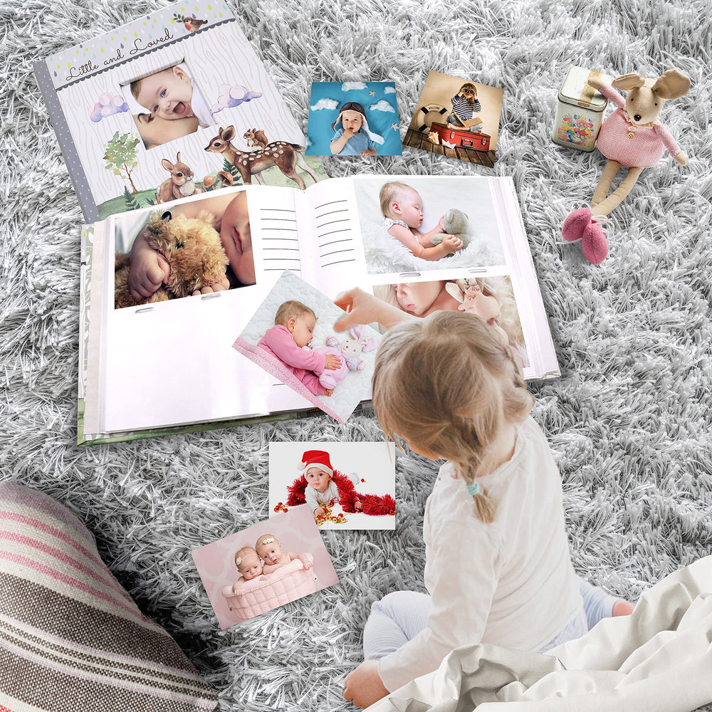 Holoary baby photo album pocket layout supports horizontal or vertical photo placement