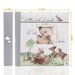 Holoary baby photo album woodland design interior stores 4x6 photos securely for easy viewing