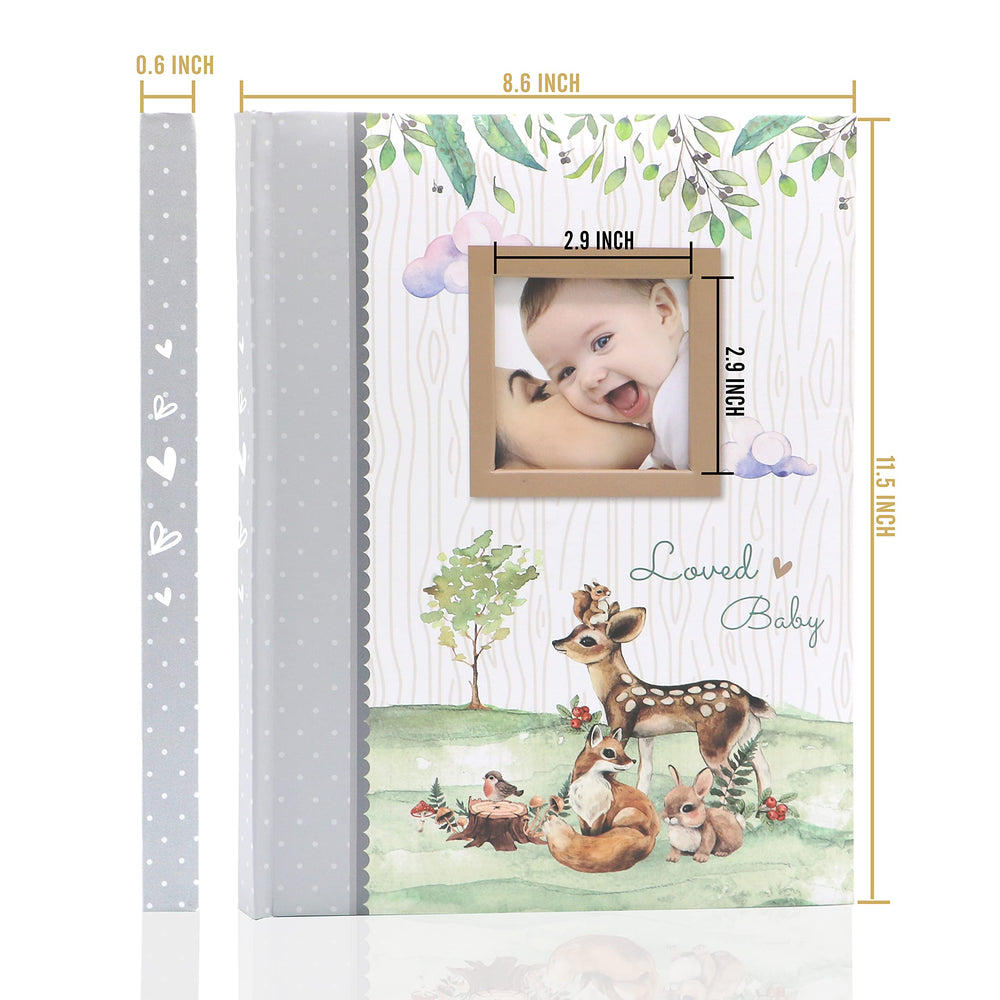Holoary woodland animals inside pages showcase guided prompts for cherished memories.