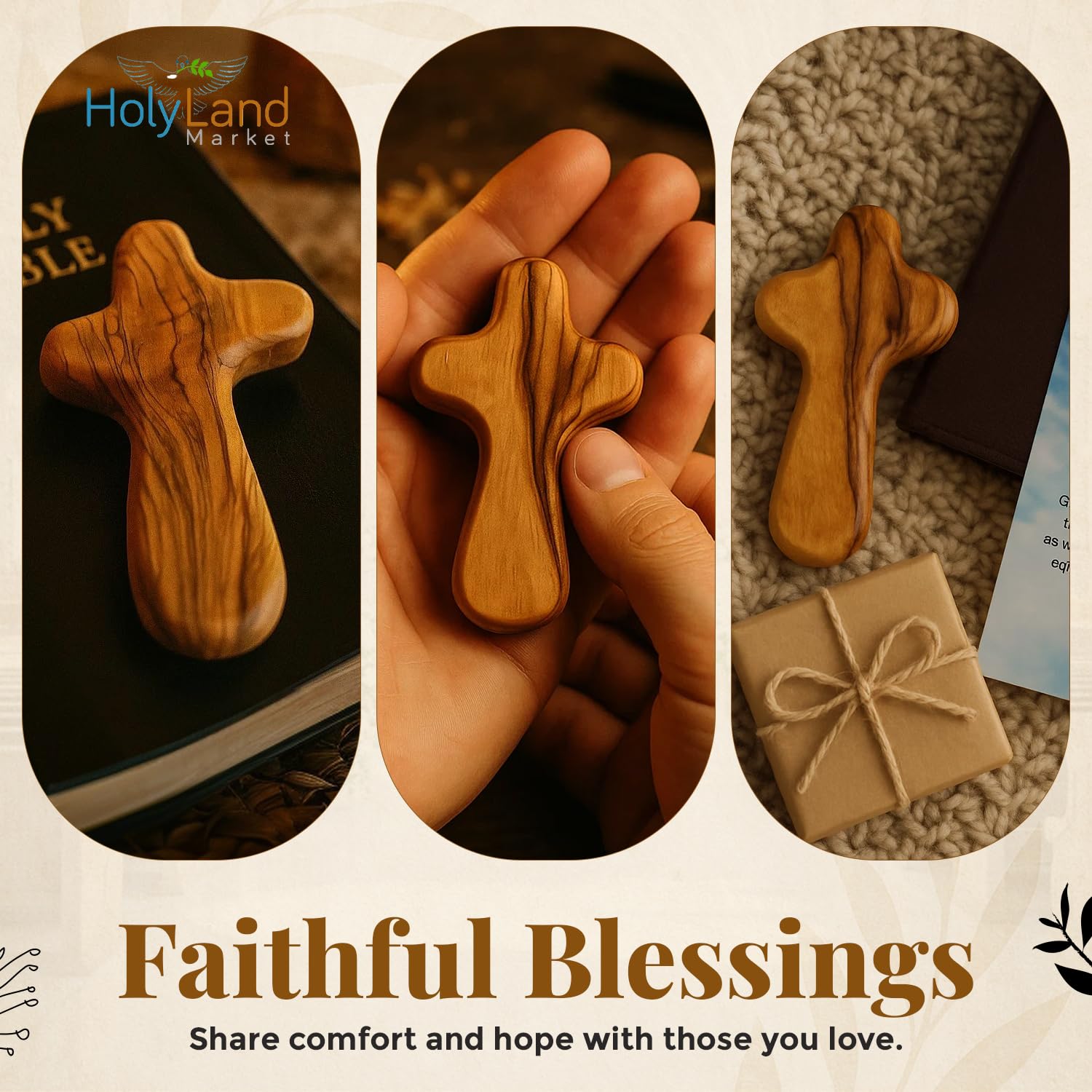 Holy Land Market cross makes a gift-ready Christian keepsake.