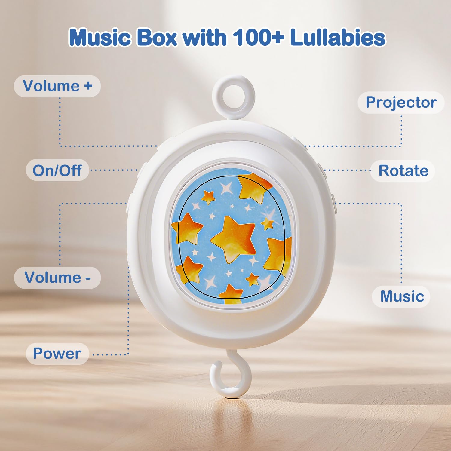 HOLYFUN BPA-free mobile installs easily on most cribs without tools.