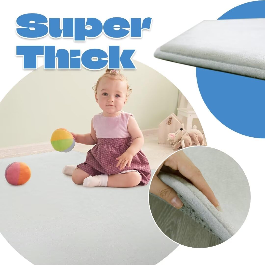 HOMBYS extra-thick memory foam cushions toddlers during active play sessions.