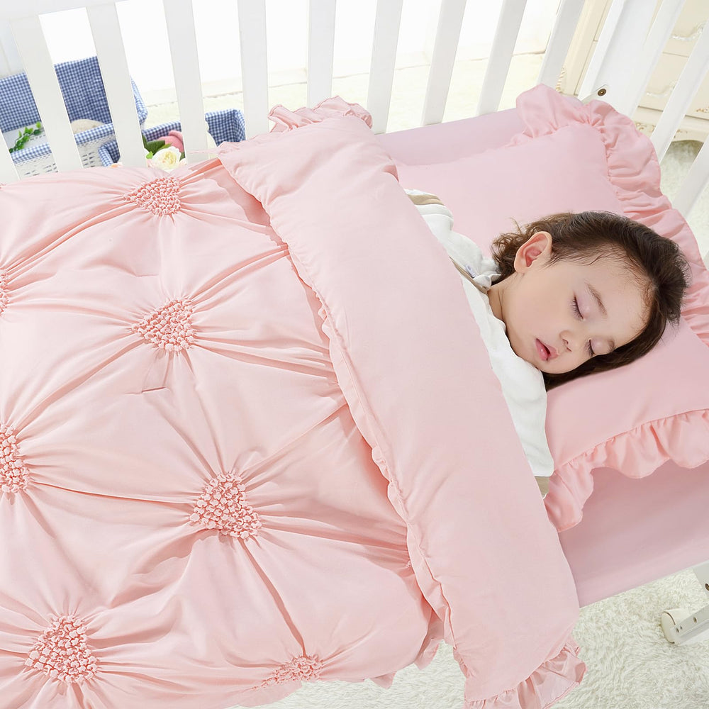 HOMBYS fitted sheet pink standard crib fit and breathable fabric