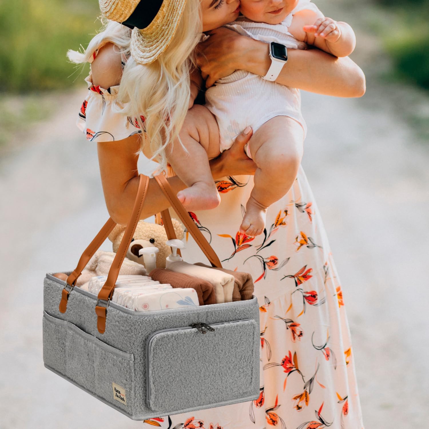 HOME FOR EACH car diaper caddy companion keeps baby items organized on trips.