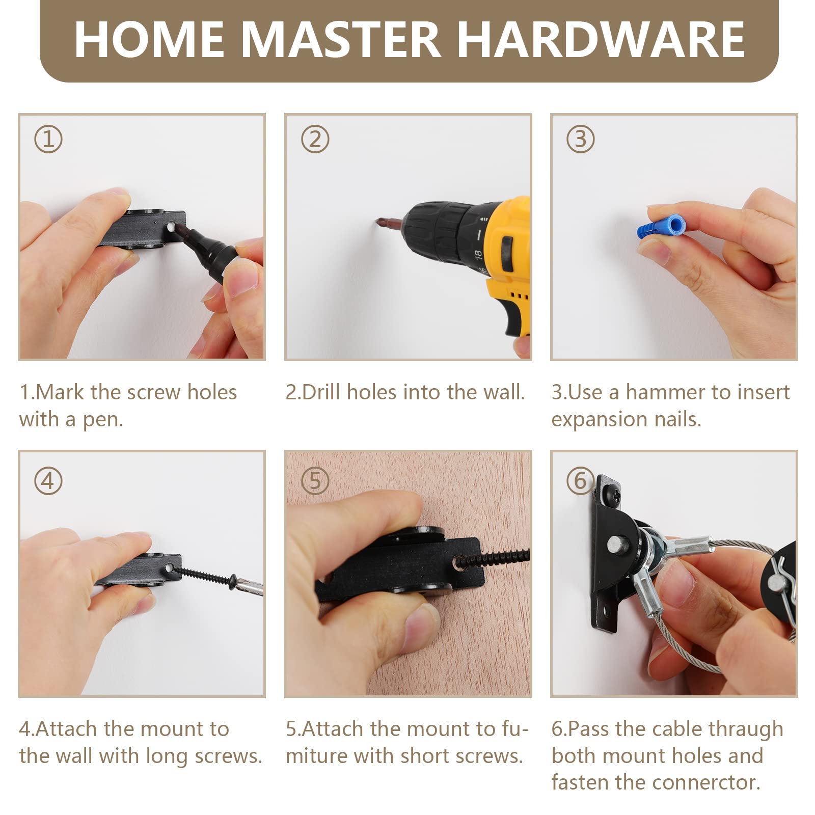 HOME MASTER HARDWARE child-proof strap demonstrates reliable protection for curious little ones.