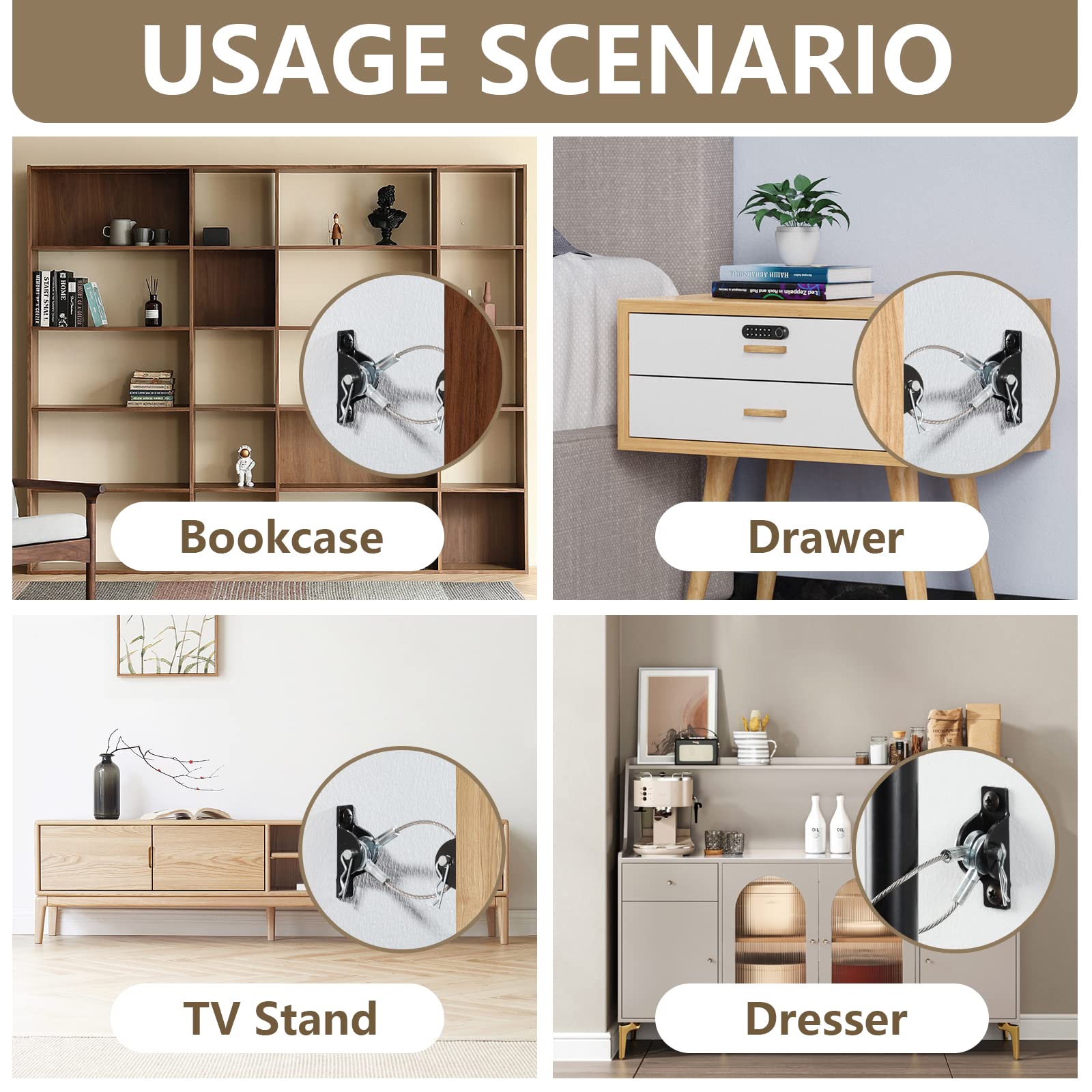 HOME MASTER HARDWARE pet-safety anchoring helps prevent furniture shifts when pets jump.
