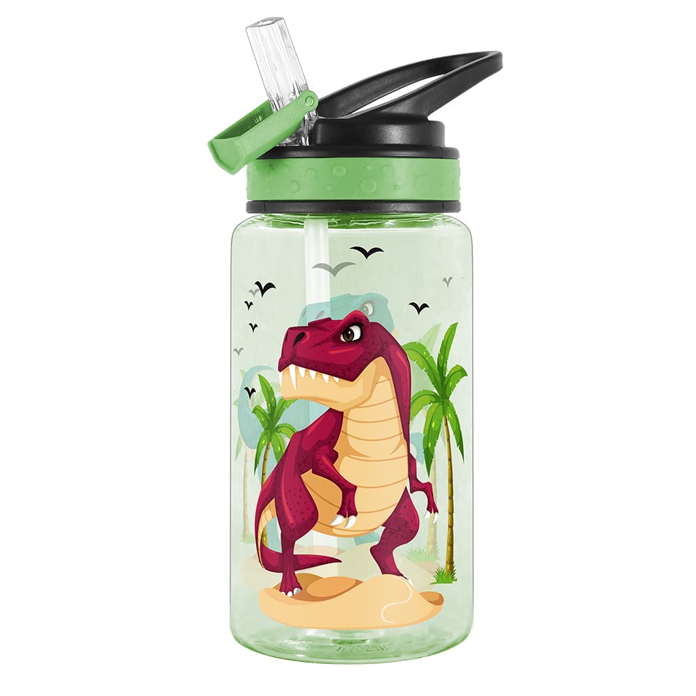 Home Tune dinosaur 15oz bottle ready for school hydration.