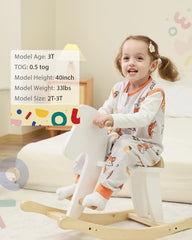 HOMEAL 0-5tog cotton fabric closeup highlights lightweight warmth.