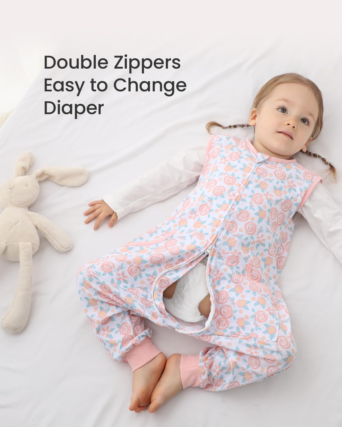 HOMEAL sleeveless 0.5 tog cotton keeps toddlers cool.