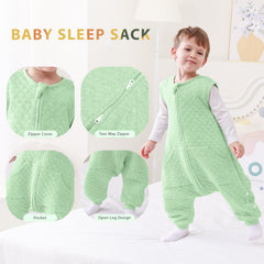 HOMEAL 1.0 TOG toddler sleep sack leg openings support easy movement.