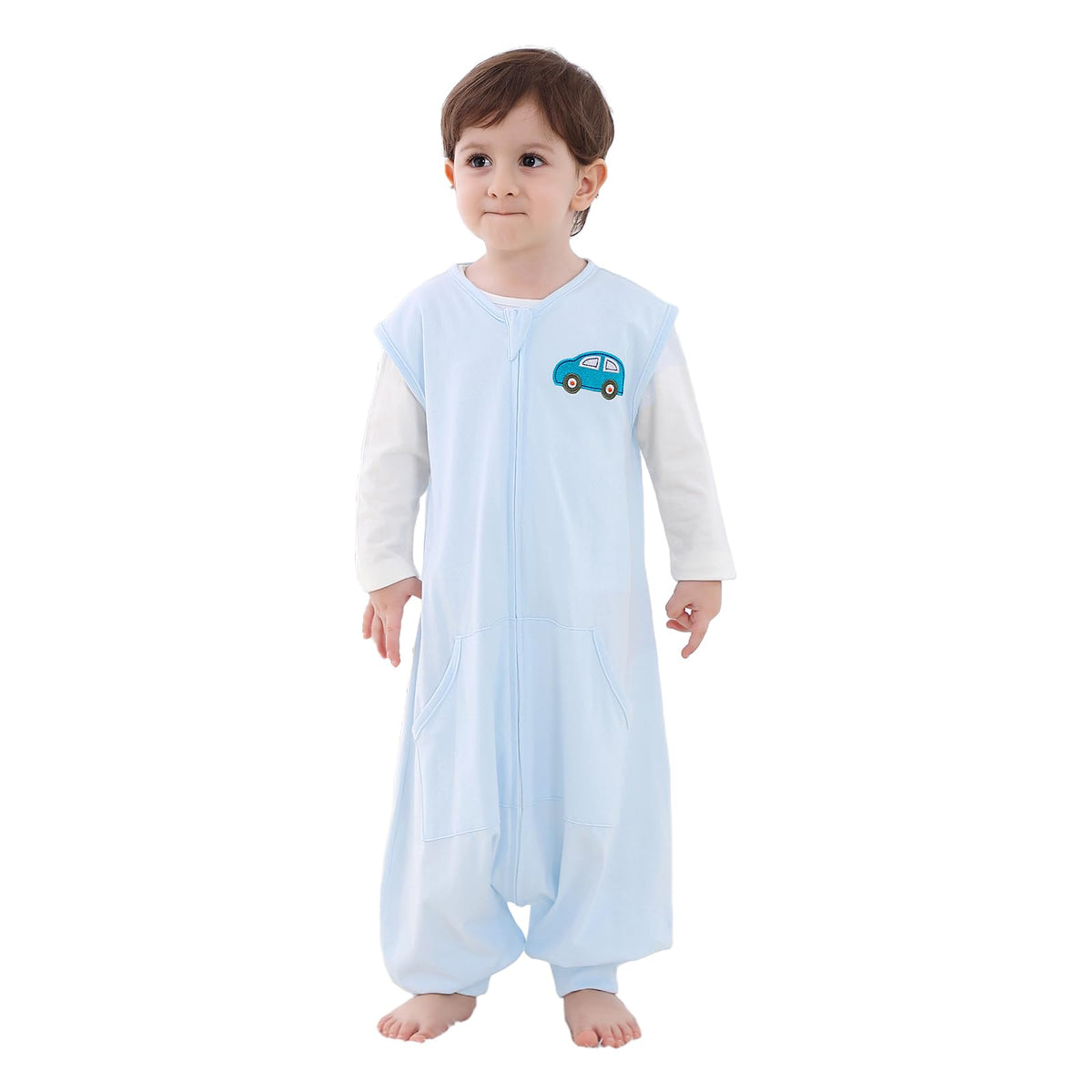 HOMEAL baby sleep sack in blue wearable blanket keeps baby cozy year-round warmth