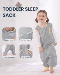 HOMEAL Baby Sleep Sacks foot opening image shows easy mobility and diaper changes