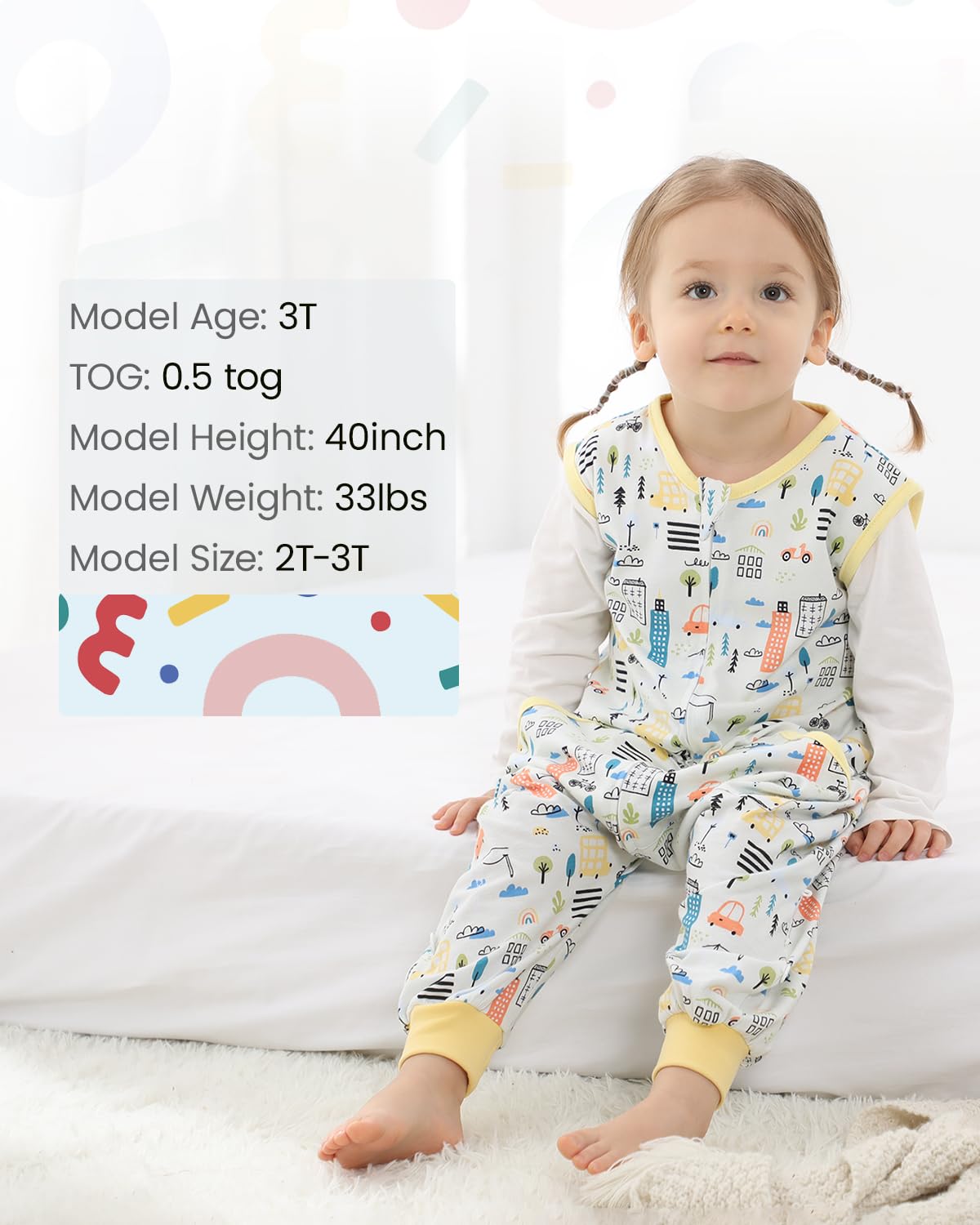 HOMEAL Sleep Sack in soft cotton fabric provides lightweight 0.5 tog warmth
