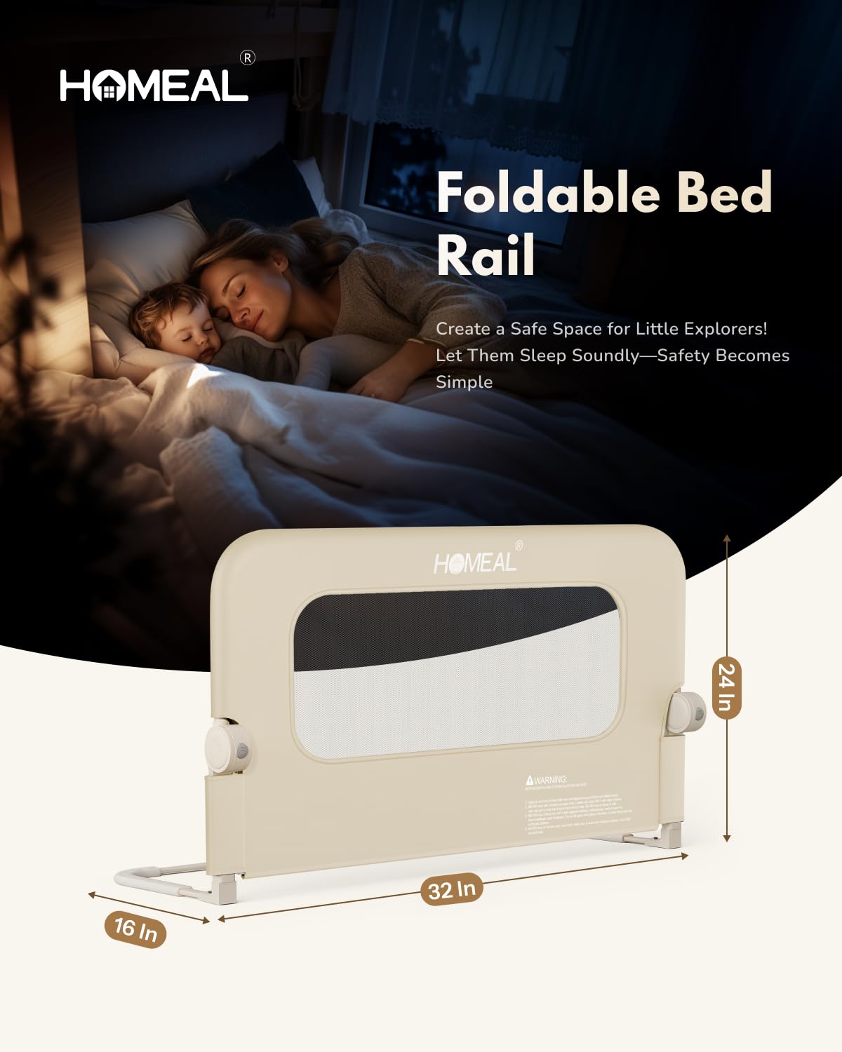 HOMEAL thickened foam pad cushions gentle bumps and reduces impact.