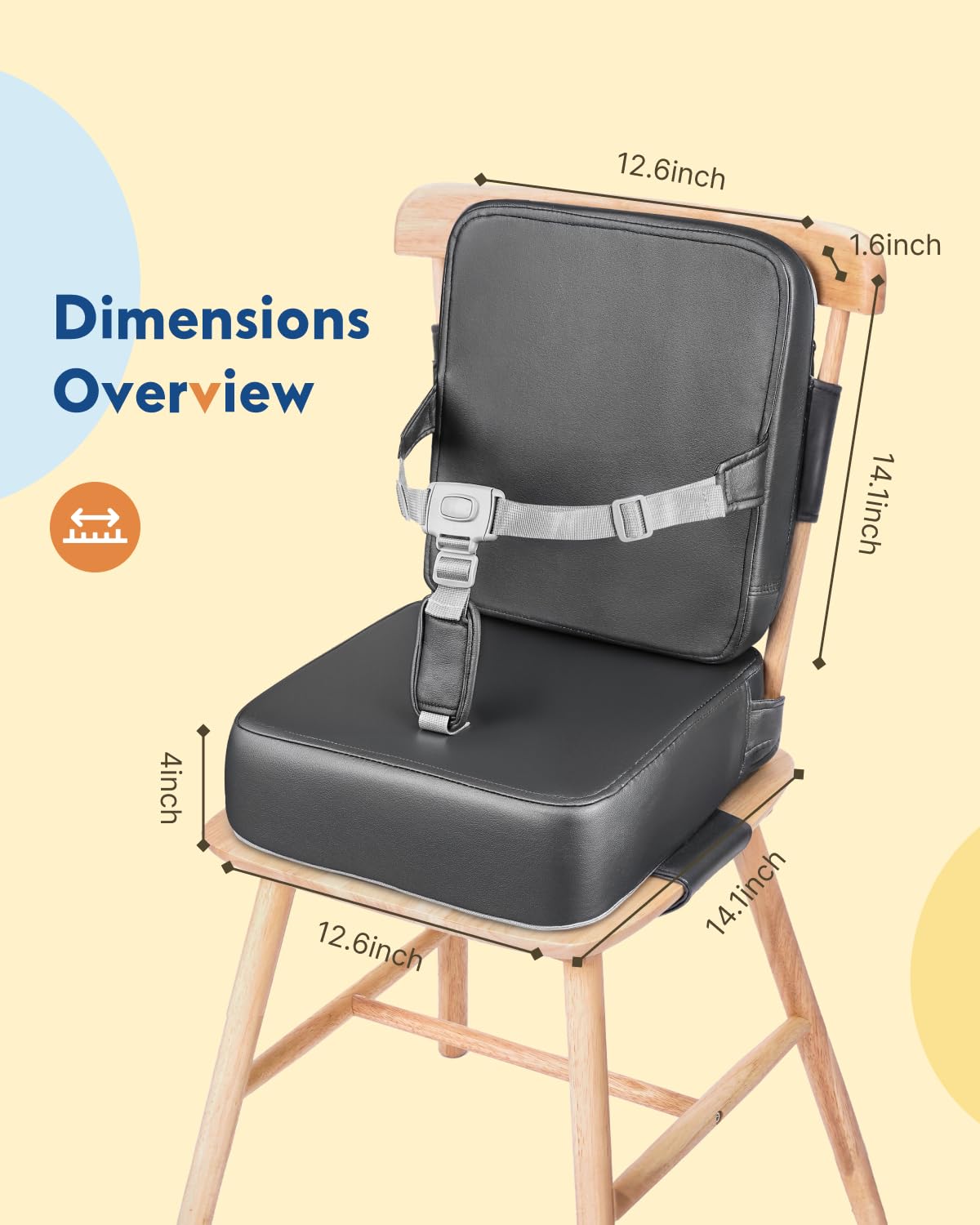 HOMEAL booster seat quick-setup requires no tools for busy families.