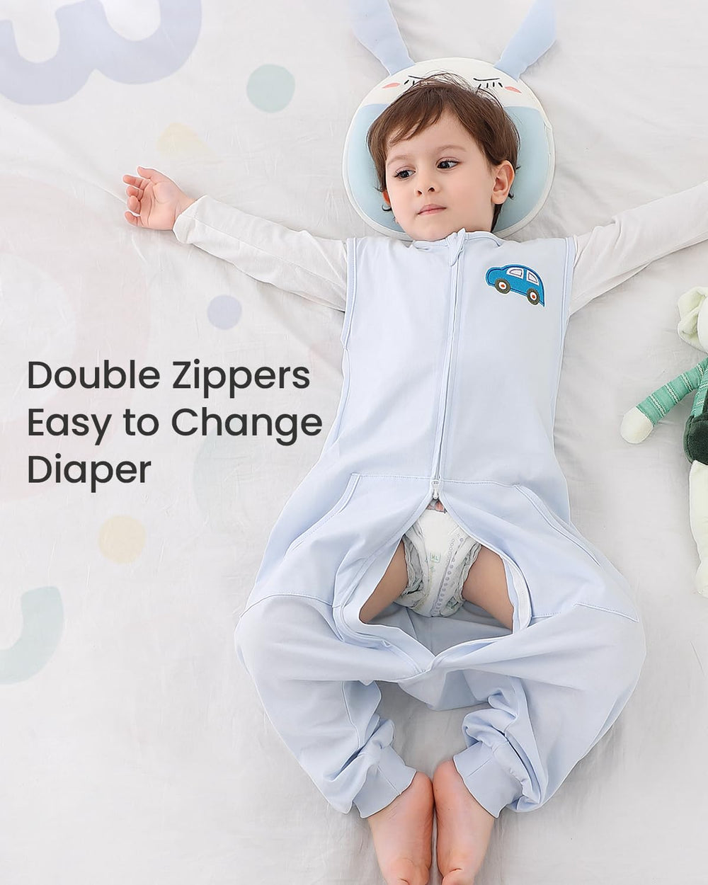HOMEAL cotton 0.5 TOG sleep sack highlights year-round comfort and breathable softness