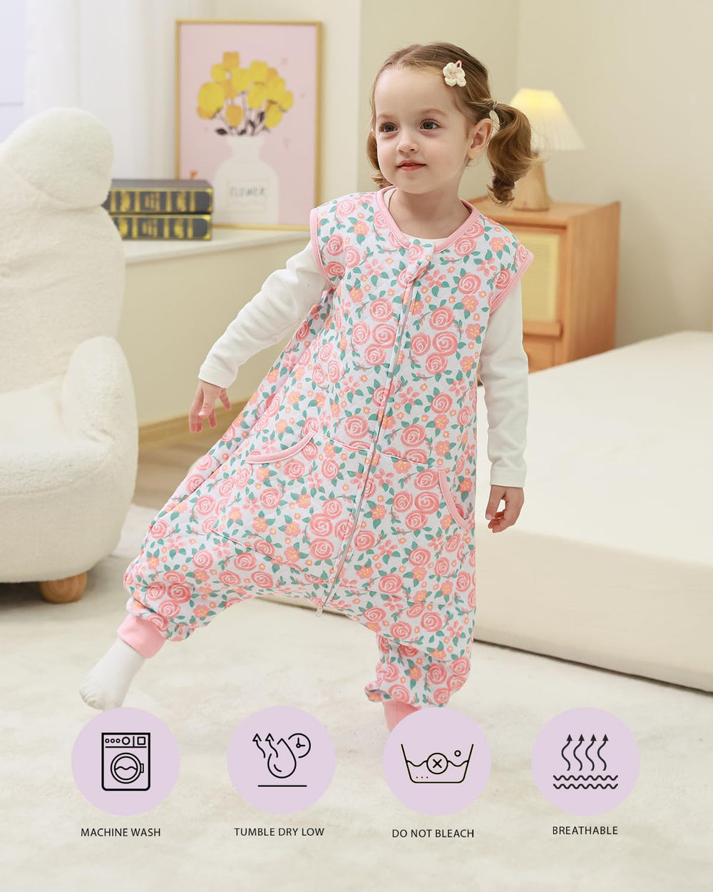 HOMEAL cotton outer and lining close-up shows soft breathable fabric