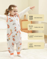HOMEAL double-zipper sleep sack allows painless diaper changes without waking your child.