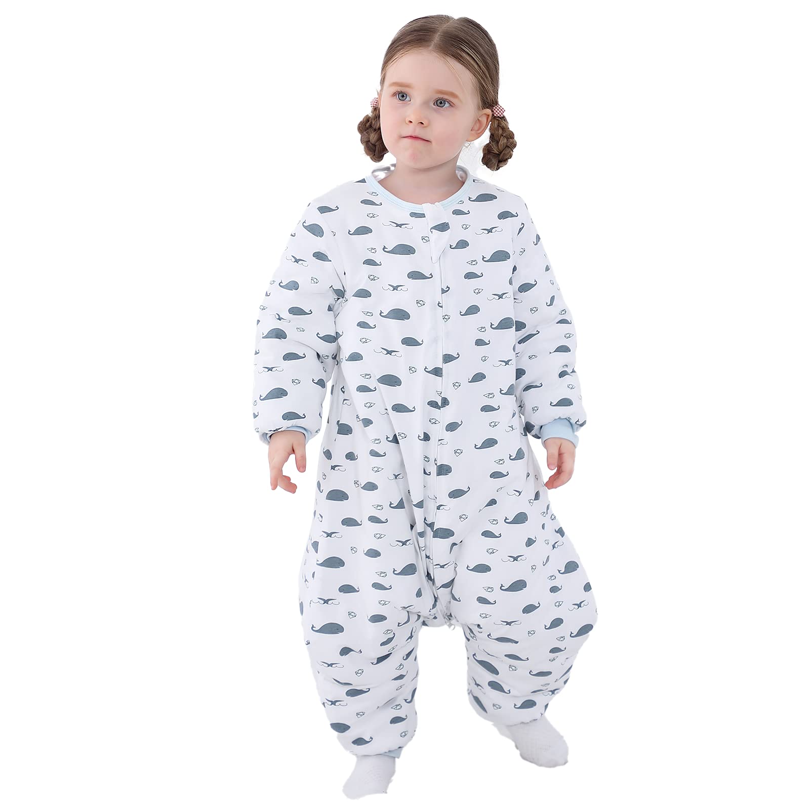 HOMEAL Little Whale sleep sack front view for warm winter nights