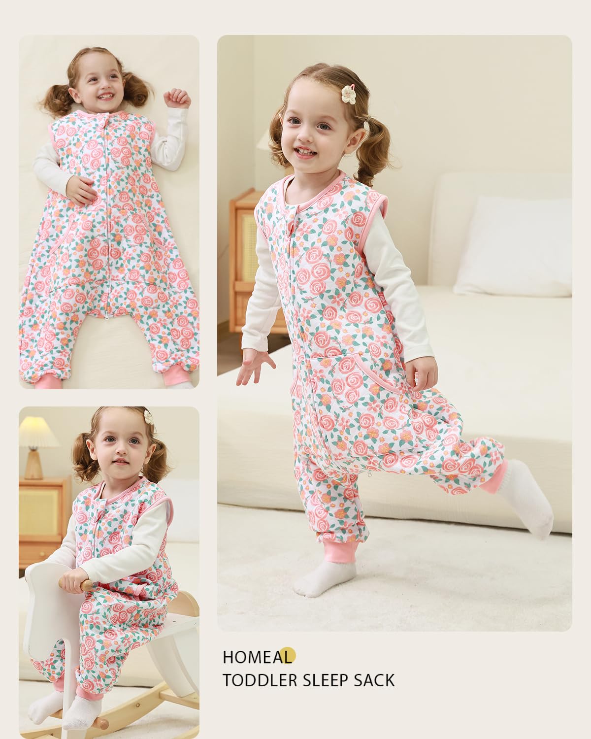 HOMEAL machine-washable sleep sack stays fresh and easy to care for.