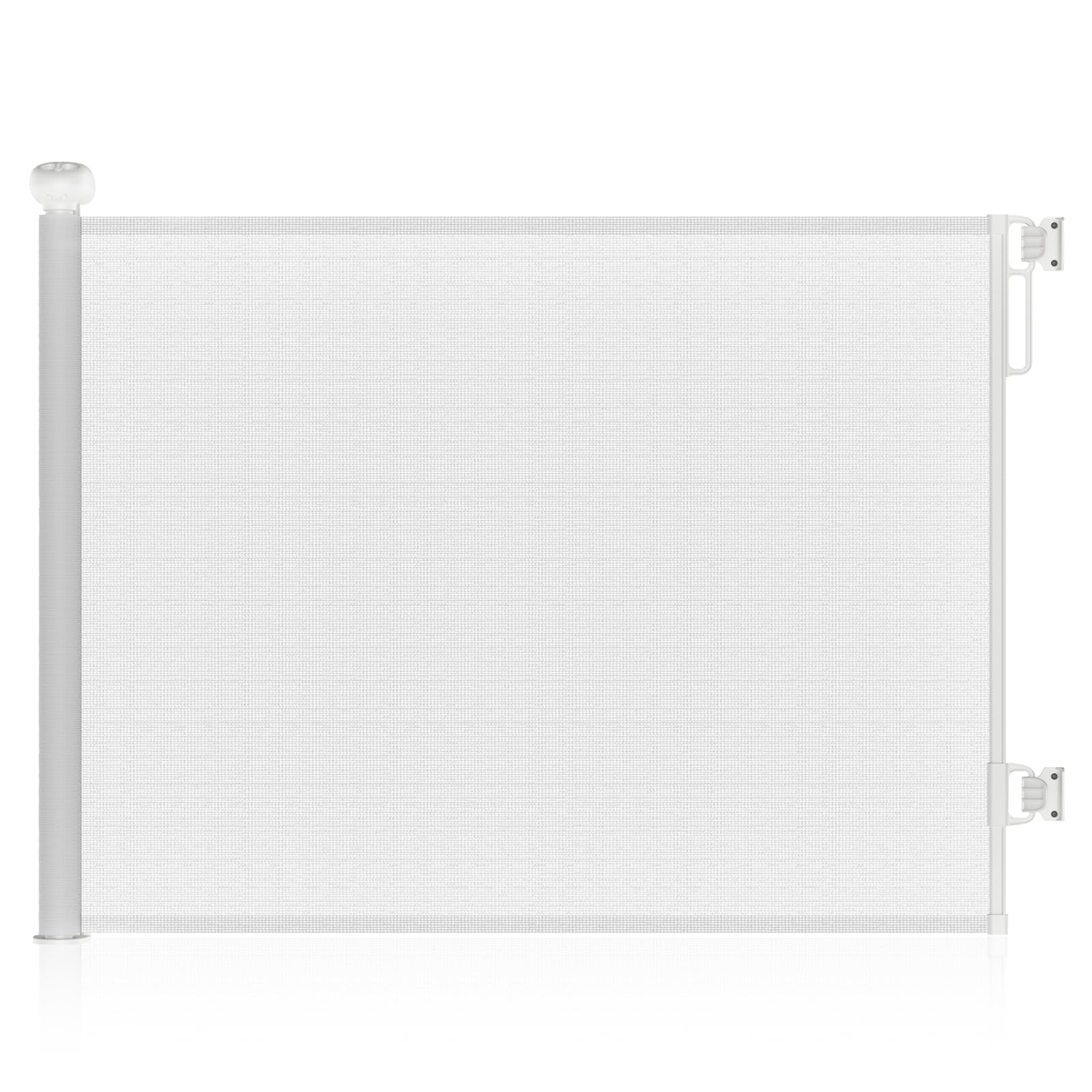 HOMEAL retractable gate install-components: includes brackets latches anchors for setup.