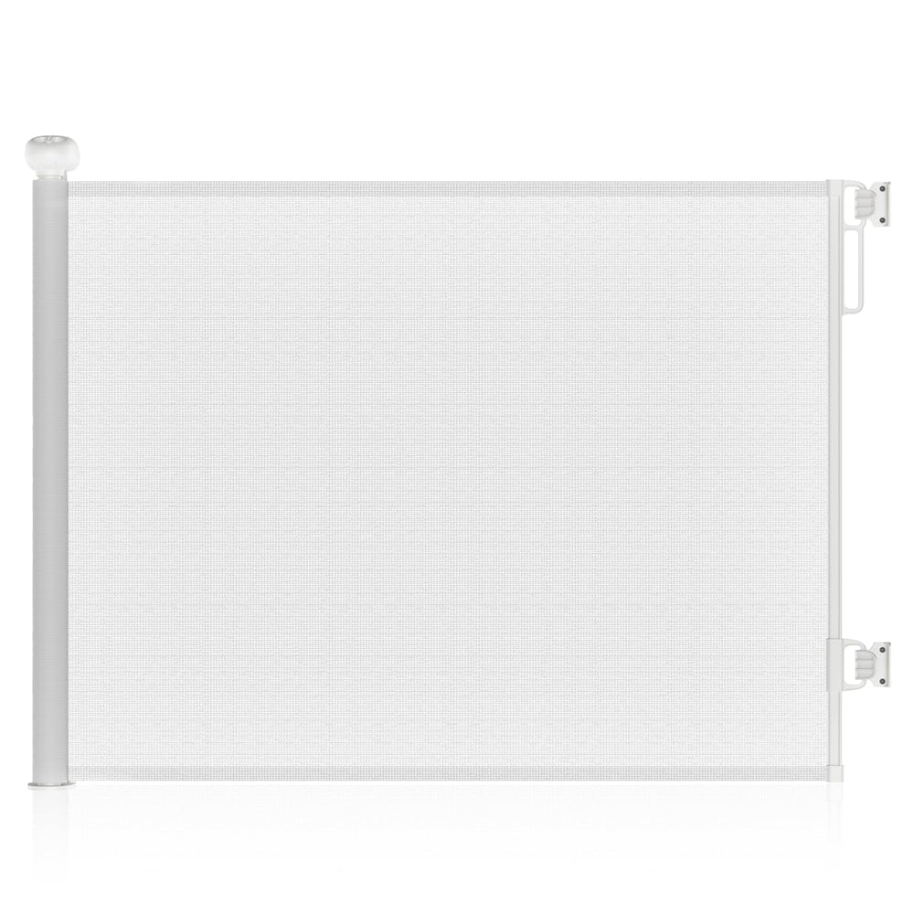 HOMEAL retractable gate install-components: includes brackets latches anchors for setup.