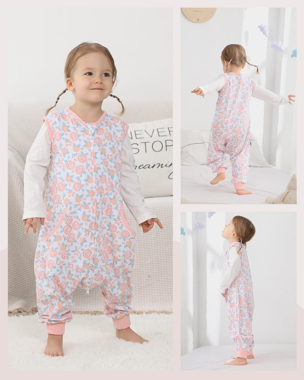 HOMEAL size range 12m-7t wearable blanket options for growing toddlers.