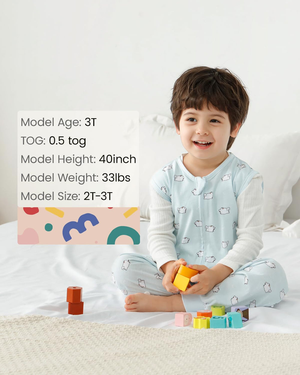 HOMEAL leg-length adjustment button helps the sack grow with your toddler