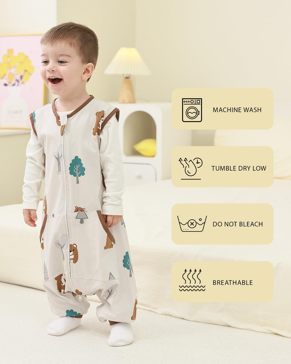 HOMEAL zipper protection feature keeps tiny fingers safe while zipping.