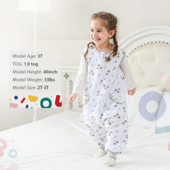 HOMEAL Sleeveless sleep sack with pockets, breathable fabric for movement.