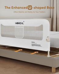 HOMEAL soft mesh fabric padding offers comfortable guardrails