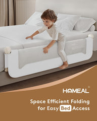 HOMEAL quick-install toddler rail saves setup time