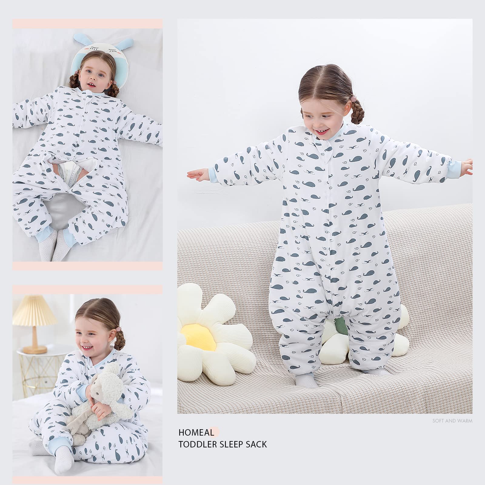 HOMEAL toddler sleep sack growth‑fit for ages 12 months to 5 years