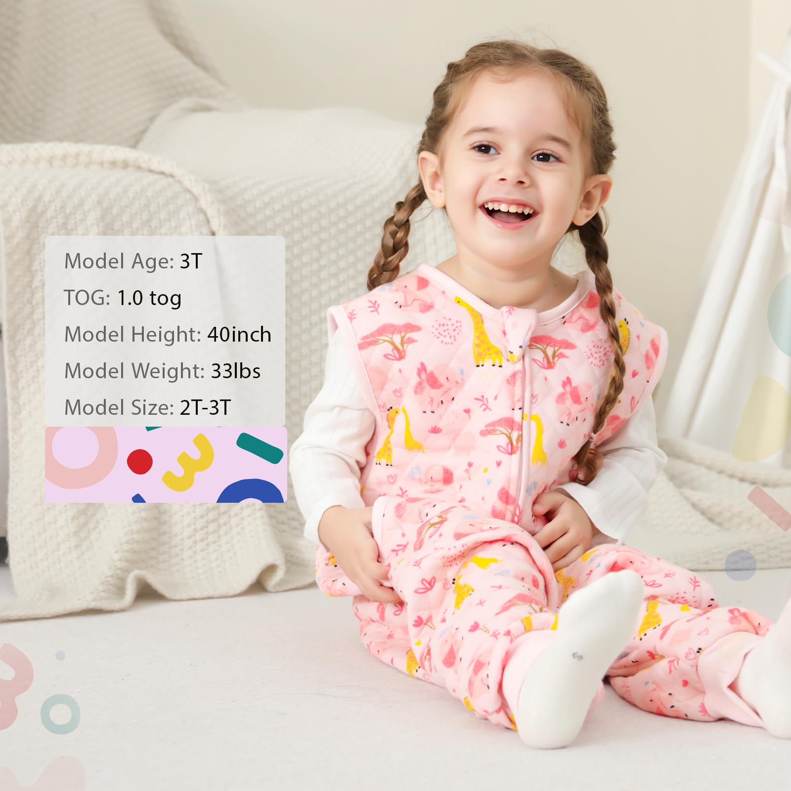 HOMEAL sleep sack with large pockets for small treasures and bedtime comforts.