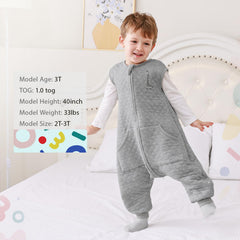 HOMEAL toddler sleep sack legs adjustable-legs showcases leg length adjustment snaps