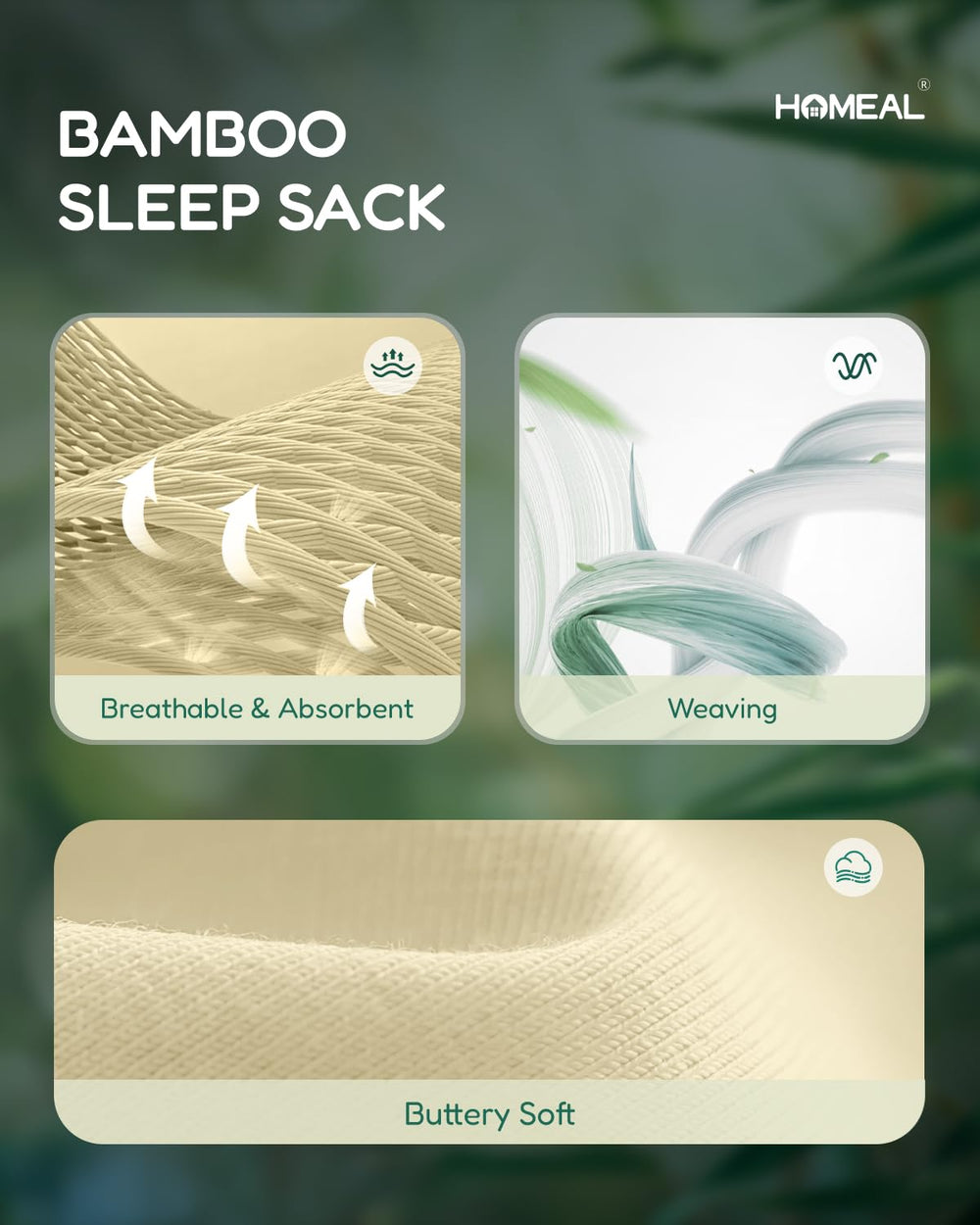 HOMEAL Toddler Sleep Sack with Legs in use supports secure, flexible movement during sleep.