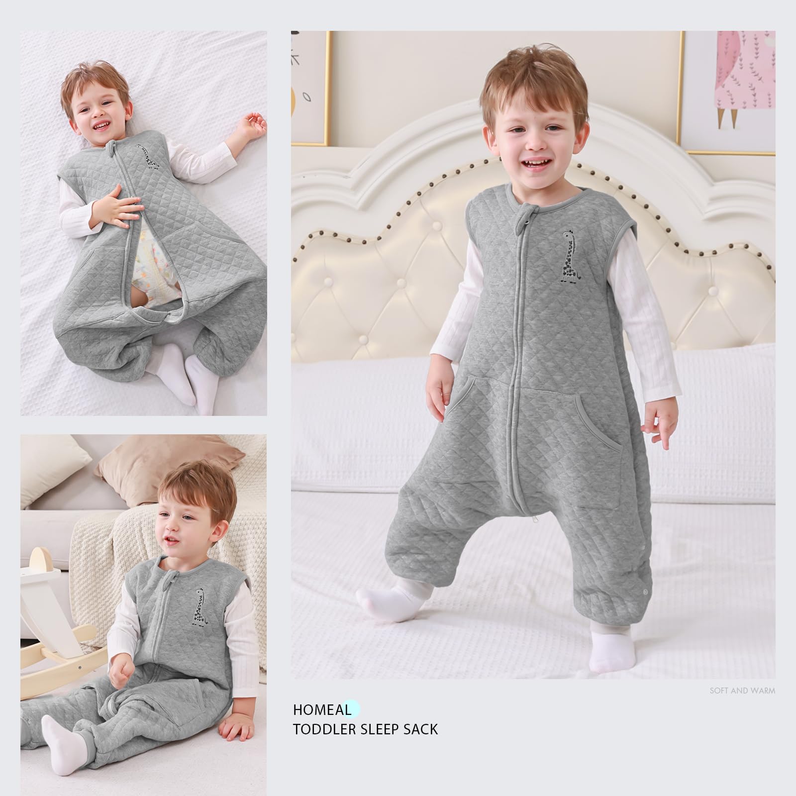 HOMEAL toddler sleep sack legs machine-washable keeps care simple for busy families