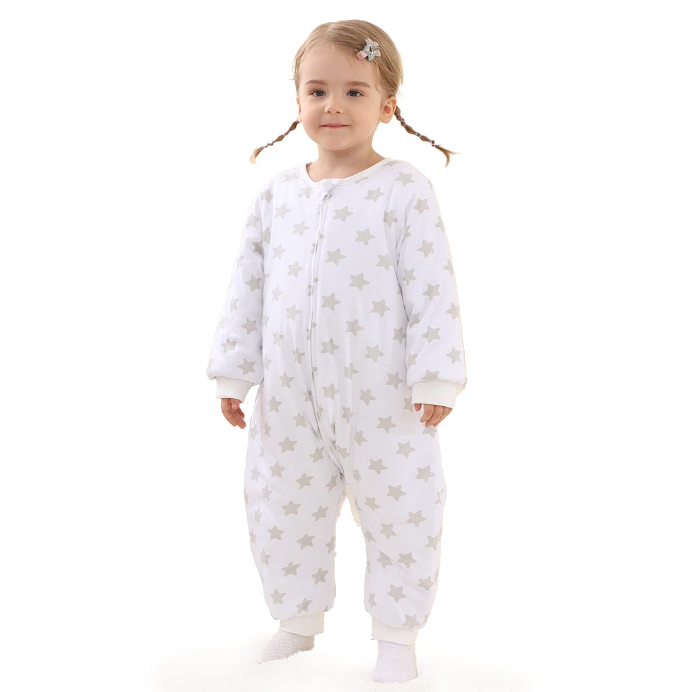 HOMEAL Toddler Sleep Sack with star pattern promotes cozy winter nights and safe movement