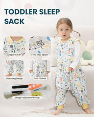 HOMEAL sleep sack on a walking toddler for comfortable mobility.